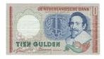 10 Gulden Hugo de Groot, Postzegels en Munten, Bankbiljetten | Nederland, Verzenden, 10 gulden, Los biljet