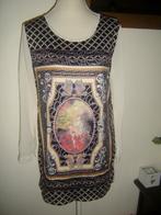 LEUK tuniek met print en voile rugpand mt. L - nieuw, Ophalen of Verzenden, Nieuw, Maat 42/44 (L), Overige kleuren