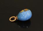 Rusland 14k gouden ei emaille broedende kip faberge hanger, Sieraden, Tassen en Uiterlijk, Ophalen of Verzenden, Goud, Hanger