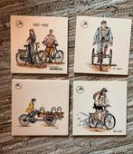 Set van 4 unieke Gazelle tegels plateelbakkerij Schoonhoven, Antiek en Kunst, Antiek | Wandborden en Tegels, Ophalen of Verzenden