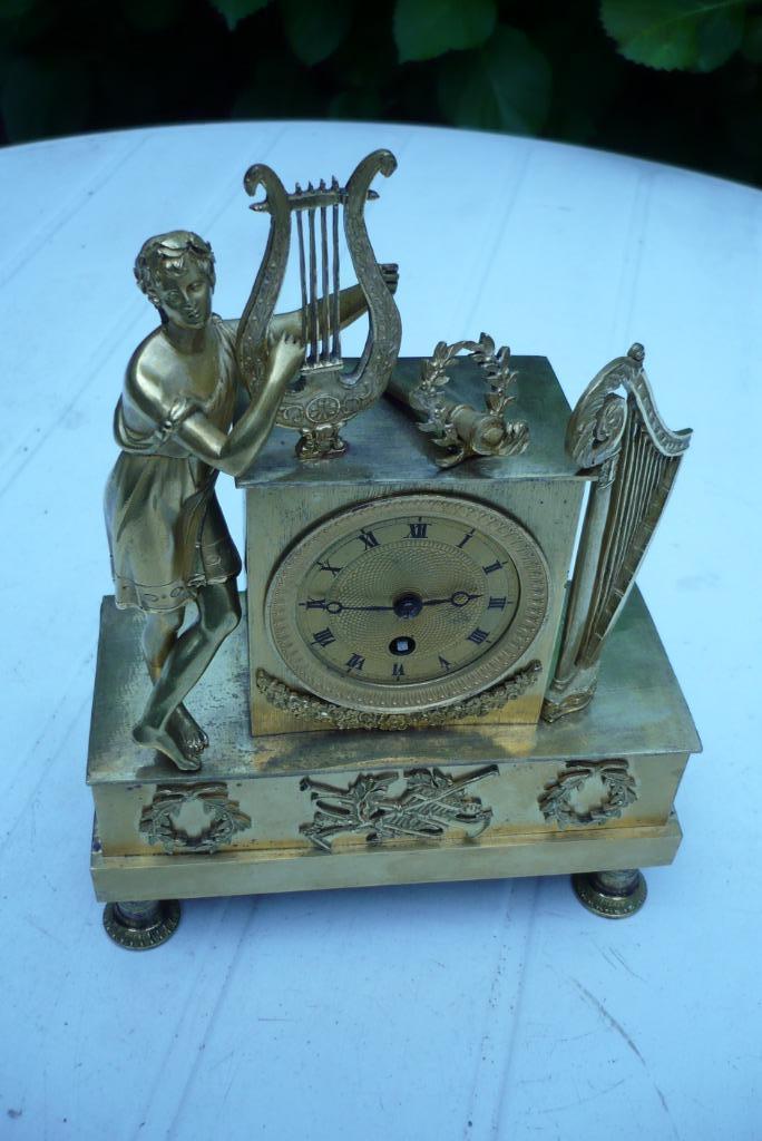 Unieke puntgave vuurvergulde minipendule anno 1780 _ 1820, Antiek en Kunst, Antiek | Klokken, Ophalen of Verzenden