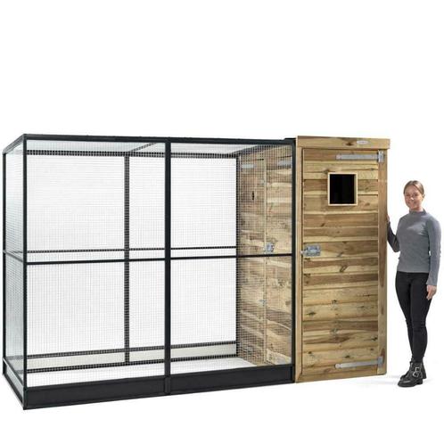 Voldux Houten Aluminium Volière Thomas Rechts, Dieren en Toebehoren, Vogels | Hokken en Kooien, Ophalen of Verzenden