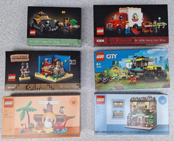 LEGO sets 40532, 40586, 40533, 40582, 40589, 40680, Kinderen en Baby's, Speelgoed | Duplo en Lego, Nieuw, Lego, Complete set, Ophalen of Verzenden