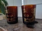 vintage set glazen drank whisky wodka, bruin met goud accent, Ophalen, Overige typen