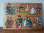 Vintage houten Simplex Toys puzzel Kinderboerderij, Ophalen of Verzenden, Zo goed als nieuw