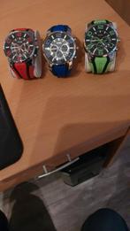 Set van 3 Nieuwe Horloges - 48mm Chronograaf, Overige merken, Staal, Polshorloge, Nieuw