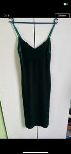 Jurk velvet fluweel verlour groen eight paris 36 S split, Eight paris, Ophalen of Verzenden, Zo goed als nieuw, Maat 36 (S)