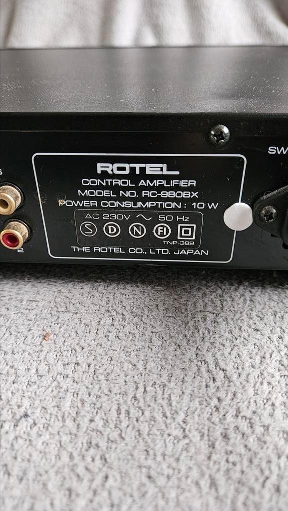 Rotel RC-980BX Voorversterker / control amplifier, Audio, Tv en Foto, Versterkers en Receivers, Zo goed als nieuw, Overige systemen
