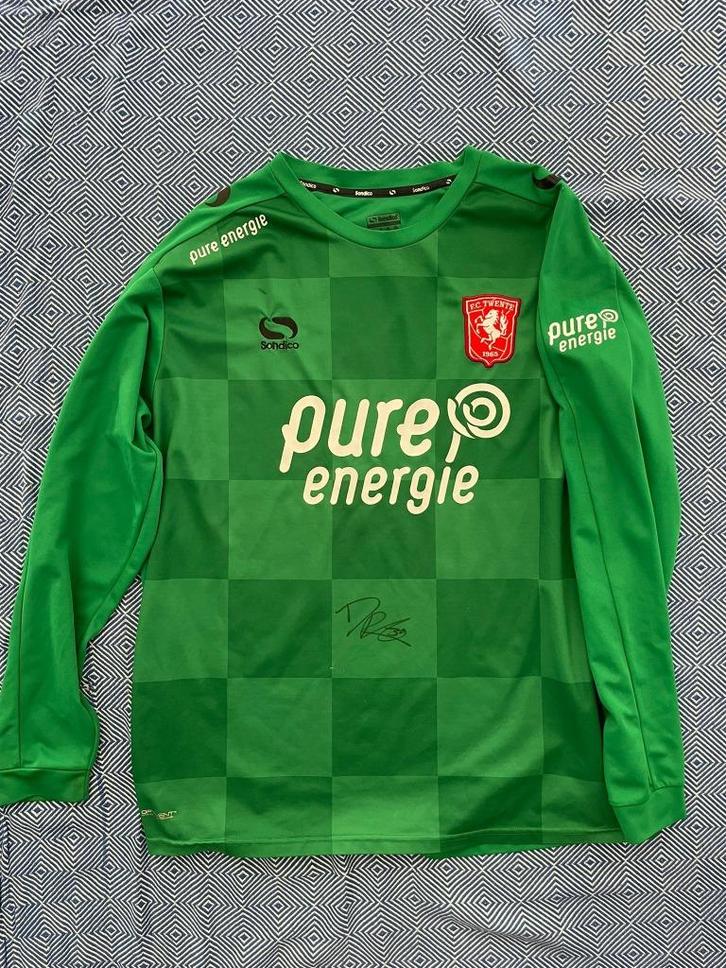 FC Twente 2016/2017 Keepersshirt (met handtekening), Verzamelen, Sportartikelen en Voetbal, Zo goed als nieuw, Shirt, F.C. Twente