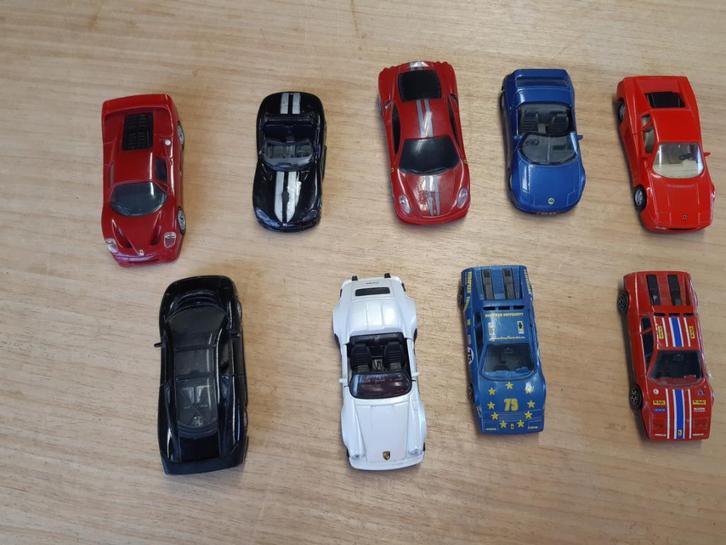 Modelauto 9x Porsche Lotus Jaguar Viper Maisto, Hobby en Vrije tijd, Modelauto's | 1:43, Gebruikt, Auto, Overige merken, Ophalen of Verzenden