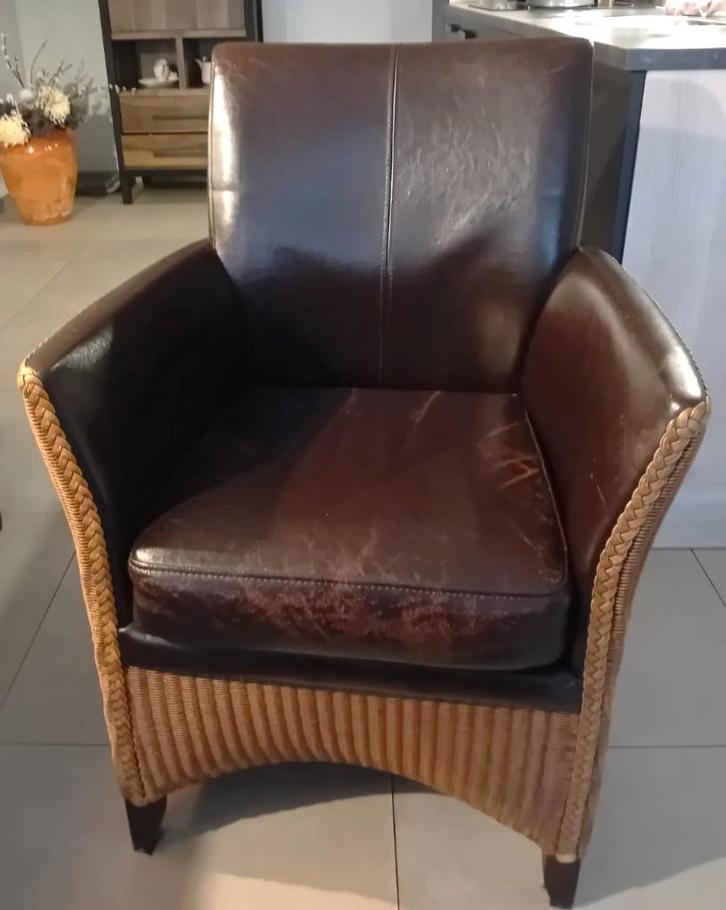 eetkamer stoelen, Huis en Inrichting, Stoelen, Zo goed als nieuw, Vier, Riet of Rotan, Bruin, Ophalen