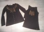 SETVOORDEEL! Isla Ibiza; Top/Blouse + Mouwloze top; maat M, Maat 38/40 (M), Zwart, Ophalen of Verzenden, Zo goed als nieuw