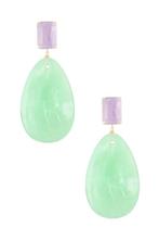 oorbellen glas met ovale steen - groen-lila, Sieraden, Tassen en Uiterlijk, Oorbellen, Ophalen of Verzenden
