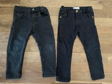 2x zwarte skinny jeans van Zara maat 92 beschikbaar voor biedingen