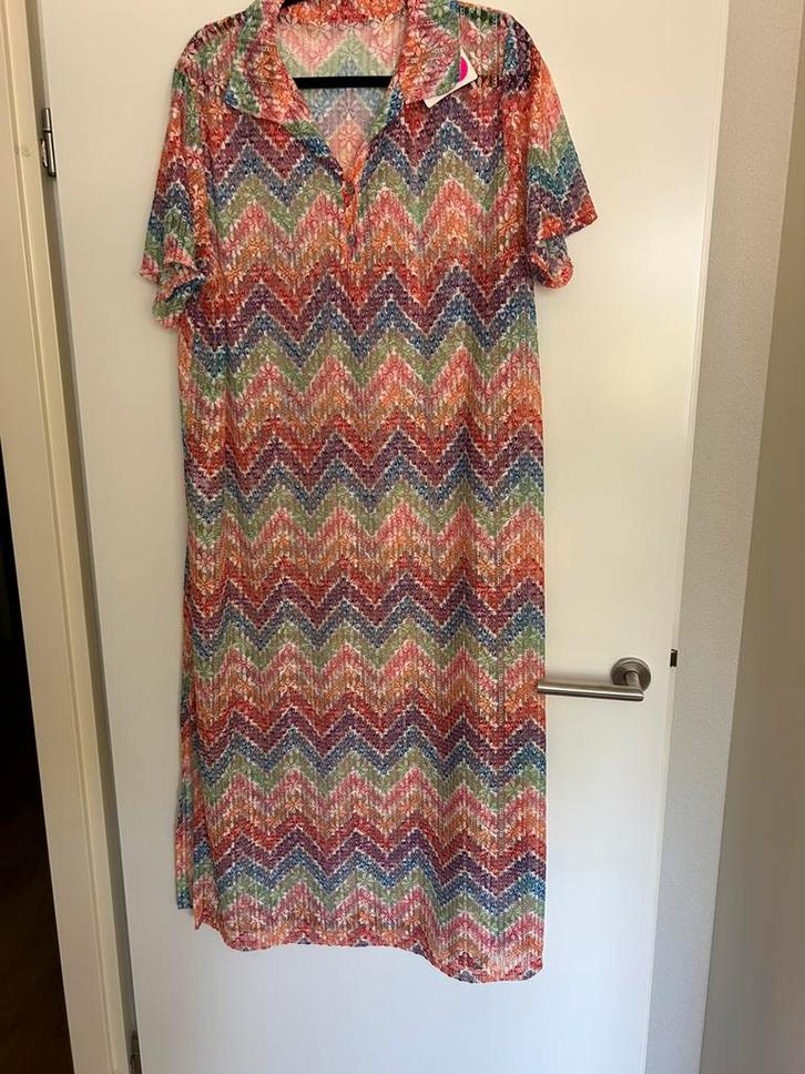 Nieuwe doorschijnende lange jurk : maat 40 / 44, Kleding | Dames, Jurken, Nieuw, Maat 42/44 (L), Overige kleuren, Onder de knie