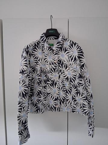 Benetton kort jasje met print mt.XL *NIEUW* beschikbaar voor biedingen