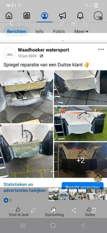 Polyester gelcoat op kleur reparatie werk aangeboden  beschikbaar voor biedingen