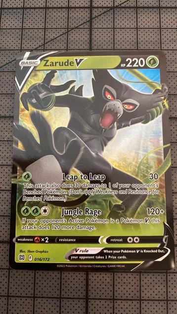 Zarude V - brilliant stars 016/172 beschikbaar voor biedingen