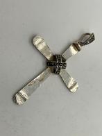 Z743 Prachtige zilveren kruis hanger, Sieraden, Tassen en Uiterlijk, Kettinghangers, Ophalen of Verzenden, X, Zilver, Zilver