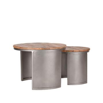 Twee hout/metalen salontafels: merk Label51 beschikbaar voor biedingen