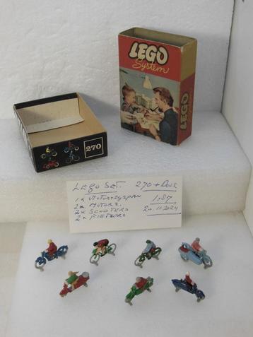 LEGO 270 = 7 x Motor/scooter/fietser  1:87 -  met Doosje  beschikbaar voor biedingen