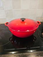 Le Creuset Braadpan 32 cm - Rood (7 liter), Ophalen, Gietijzer, Zo goed als nieuw, Keramische plaat