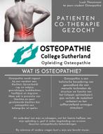 Patiënten gezocht Osteopathie (co-)therapie!, Diensten en Vakmensen, Welzijn | Therapeuten, Lichamelijke therapie