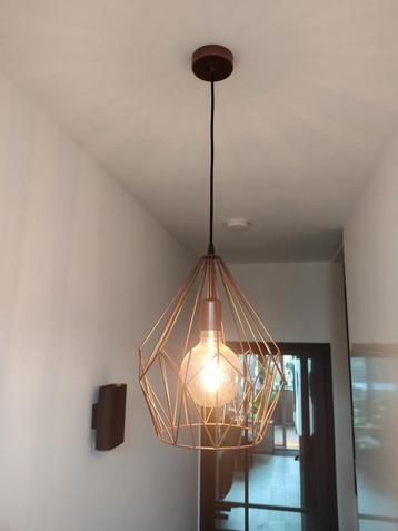 Hanglamp Carlton koper diameter 31cm incl Philips lamp 12cm beschikbaar voor biedingen
