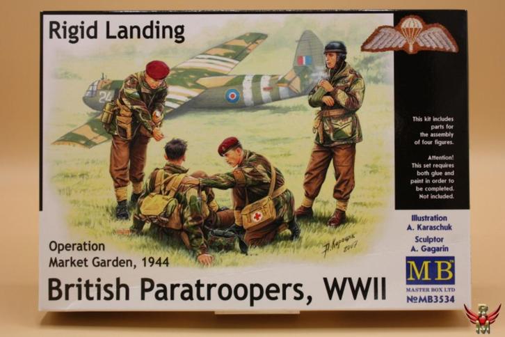 ROWASP | Master Box 1/35 British Paratroopers Rigid Landing, Hobby en Vrije tijd, Modelbouw | Figuren en Diorama's, Nieuw, Figuur of Figuren