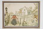 Melkmeisje - Anton Pieck, Verzamelen, Foto's en Prenten, Verzenden, Zo goed als nieuw, Prent