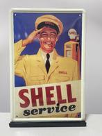Shell Service reclamebord  (Old Look), Verzamelen, Www.pand50.nl, Reclamebord, Nieuw, Ophalen of Verzenden