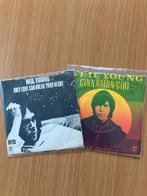 Neil Young - Set 2 singles Only love / Cinnamon Girl, Gebruikt, 7 inch, Single, Ophalen of Verzenden