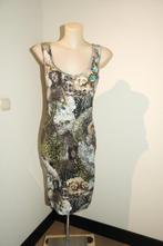 Marccain bonte jurk print natuur kralen werk hals N3/M, Maat 38/40 (M), Overige kleuren, Verzenden, Gedragen