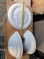 brocante wandlampjes en rozet voor plafond gips, Ophalen of Verzenden