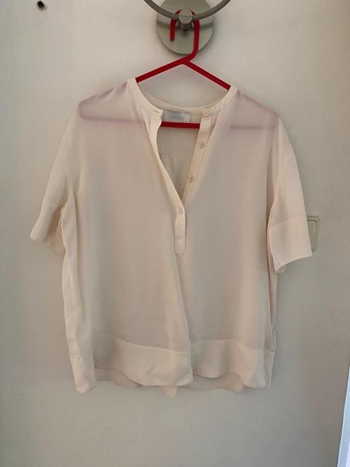 Oversized zijden blouse offwhite, Kleding | Dames, Blouses en Tunieken, Zo goed als nieuw, Maat 42/44 (L), Wit, Ophalen of Verzenden