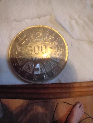 Oostenrijk 500 Schilling 1982 Zilver - Gave Munt beschikbaar voor biedingen