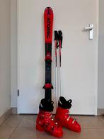 Atomic Skiset: Redster J2 130, skischoenen JR50, skistokken, Ophalen, Gebruikt, 100 tot 140 cm, Carve