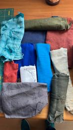 Resten stof/ lappen linnen v Quilten of patchwork GRATIS, Hobby en Vrije tijd, Stoffen en Lappen, Overige kleuren, Nieuw, Ophalen of Verzenden