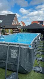 intex zwembad ultra xtr frame 732x366 inclusief warmte pomp, Gebruikt, 300 cm of meer, 400 cm of meer, Rechthoekig