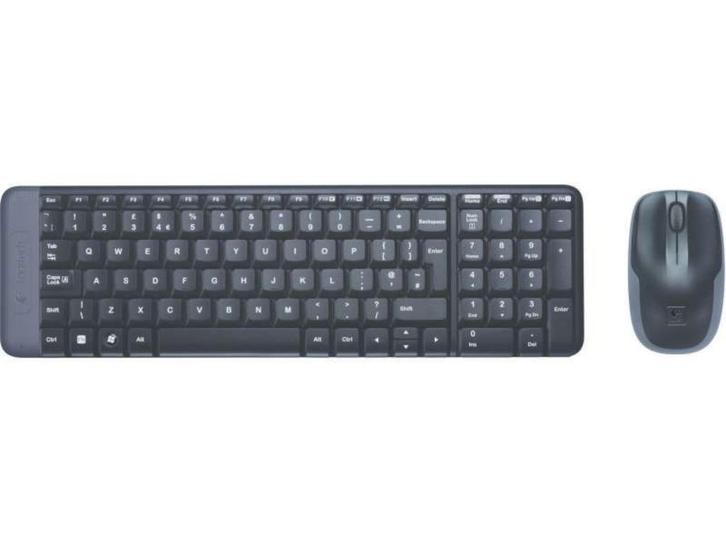 Logitech KB Wireless Combo MK220 US INT'L NSEA-indeling, Computers en Software, Toetsenborden, Nieuw, Qwerty, Draadloos, Toetsenbord en muis-set