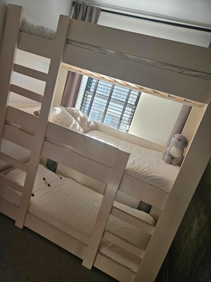 3 persoons stapelbed, Huis en Inrichting, Slaapkamer | Stapelbedden en Hoogslapers, Gebruikt, Stapelbed, 90 cm, Tweepersoons, Ophalen