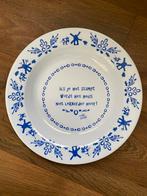Delfts Blauw Unox bord, Gebruikt, Porselein of Keramiek, Schaal, Rond