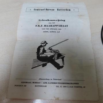folder haarapparaat( zeis slijpen) + folder NAM ja-knikker  beschikbaar voor biedingen