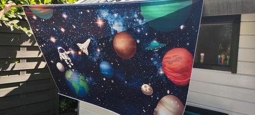 Planeten doek en andere feestversiering, Hobby en Vrije tijd, Feestartikelen, Zo goed als nieuw, Versiering, Verjaardag, Ophalen of Verzenden