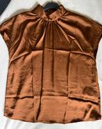 Gloednieuwe H&M blouse - Maat M. Bruine glans., Kleding | Dames, Ophalen of Verzenden, Nieuw, Maat 38/40 (M), Bruin