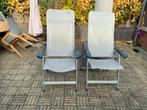 Twee inklapbare campingstoelen, Ophalen, Gebruikt, Aluminium, Inklapbaar