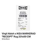 Virgil Abloh x Ikea “RECEIPT” Rug, Ophalen of Verzenden, Nieuw, Gebruiksvoorwerp