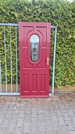Hard houten voordeur, Doe-het-zelf en Verbouw, Gebruikt, 80 tot 100 cm, Buitendeur, 200 tot 215 cm