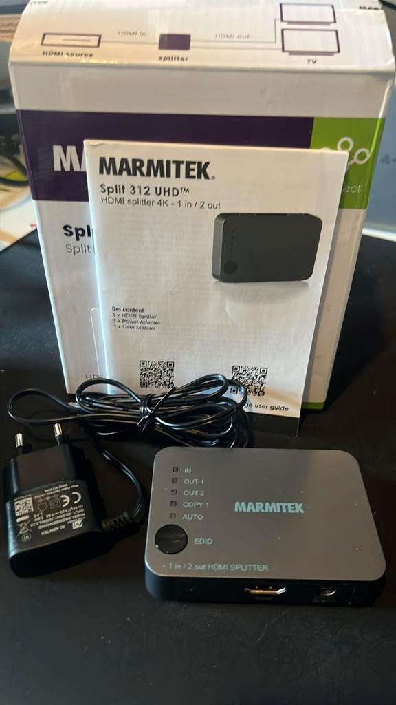 Marmitek Split 312 UHD HDMI splitter, Audio, Tv en Foto, Televisie-accessoires, Zo goed als nieuw, Ophalen of Verzenden
