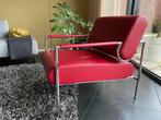 2 Leolux Gazetta Fauteuils met hocker, Huis en Inrichting, Fauteuils, Ophalen, Gebruikt, Minder dan 75 cm, Metaal